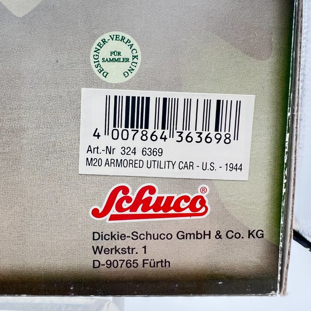 Schuco 1944 M20 Armored Utility Vehicle Car Tank WWII US Military 1:43 Scale NEW - Picture 10 of 10
